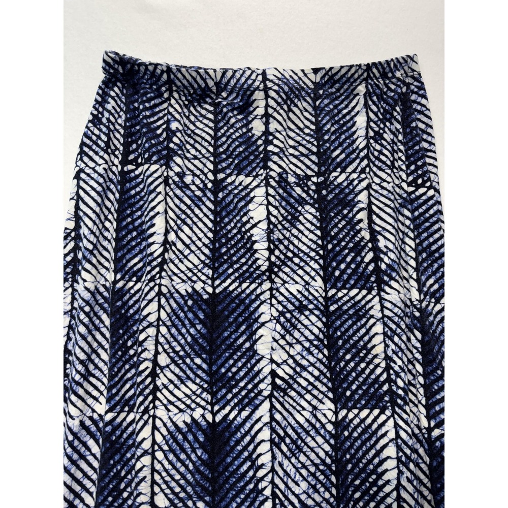 MICHAEL Michael Kors Skirt Womens 1X Plus Blue Geometric Print Maxi Long Jersey - Picture 2 of 11